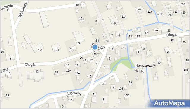 Rzezawa, Kościelna, 26, mapa Rzezawa