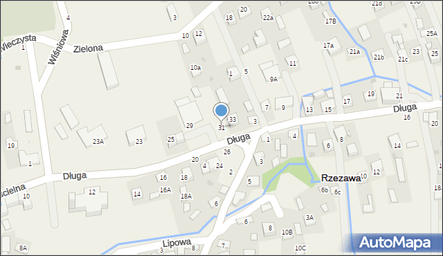 Rzezawa, Kościelna, 31, mapa Rzezawa