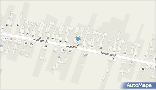 Sączów, Kościuszki Tadeusza, gen., 28, mapa Sączów