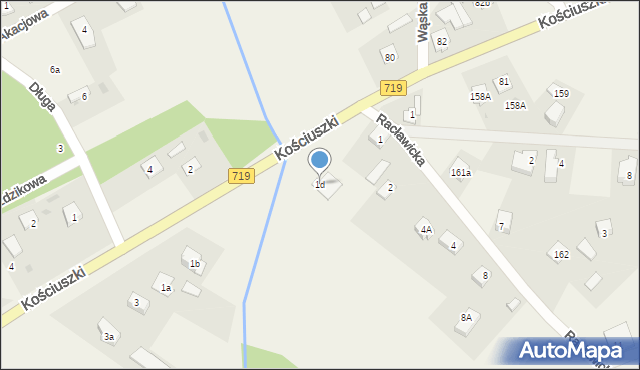 Sade Budy, Kościuszki Tadeusza, gen., 1d, mapa Sade Budy