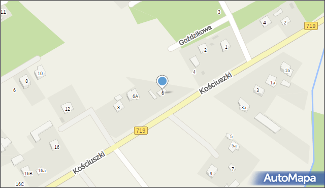 Sade Budy, Kościuszki Tadeusza, gen., 6, mapa Sade Budy