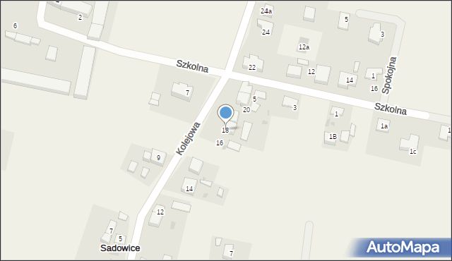 Sadowice, Kolejowa, 18, mapa Sadowice