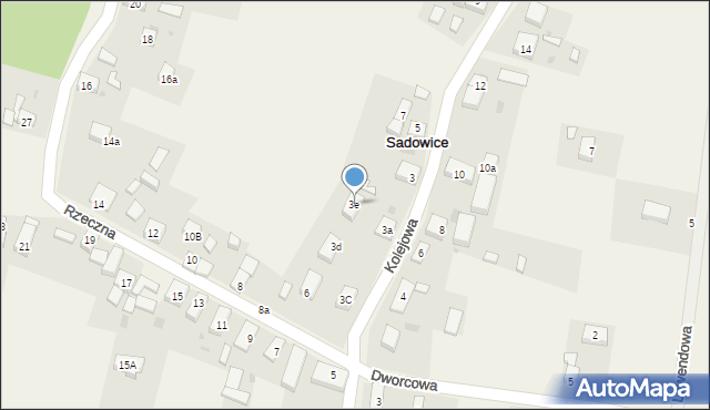 Sadowice, Kolejowa, 3e, mapa Sadowice