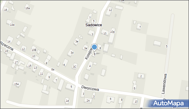 Sadowice, Kolejowa, 6, mapa Sadowice