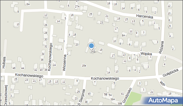 Sandomierz, Kochanowskiego Jana, 18, mapa Sandomierza