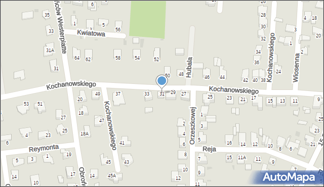 Sandomierz, Kochanowskiego Jana, 31, mapa Sandomierza