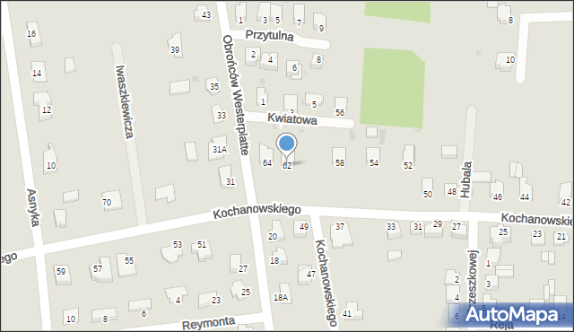 Sandomierz, Kochanowskiego Jana, 62, mapa Sandomierza