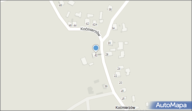 Sandomierz, Koćmierzów, 41, mapa Sandomierza