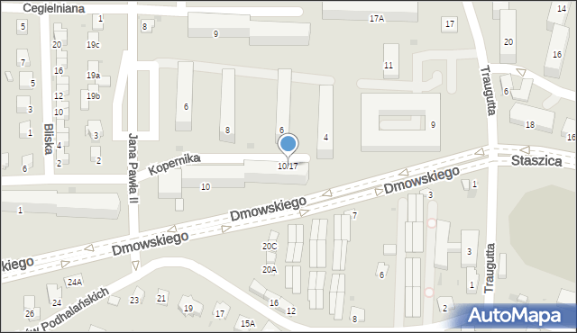 Sanok, Kopernika Mikołaja, 10/17, mapa Sanok