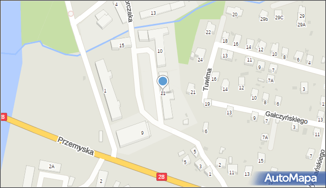 Sanok, Korczaka Janusza, 11, mapa Sanok