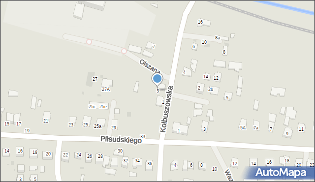 Sędziszów Małopolski, Kolbuszowska, 3, mapa Sędziszów Małopolski