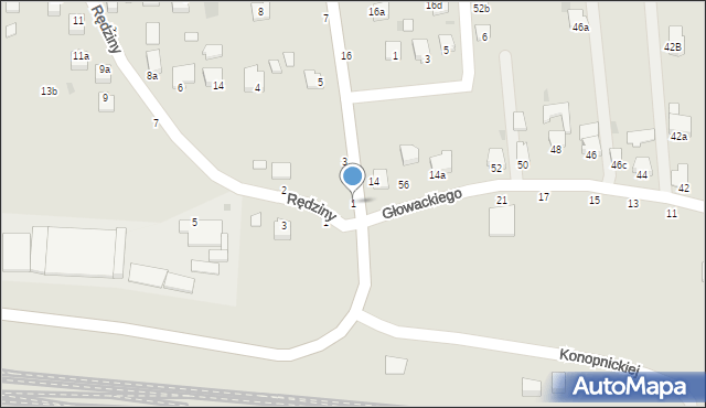 Sędziszów Małopolski, Konopnickiej Marii, 1, mapa Sędziszów Małopolski