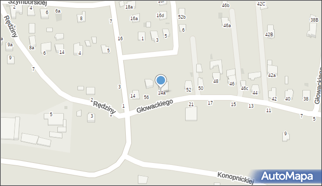 Sędziszów Małopolski, Konopnickiej Marii, 14a, mapa Sędziszów Małopolski