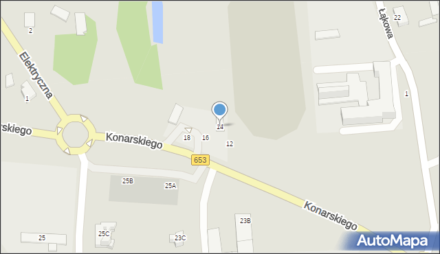 Sejny, Konarskiego, 14, mapa Sejny