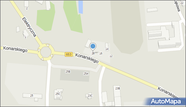 Sejny, Konarskiego, 18, mapa Sejny