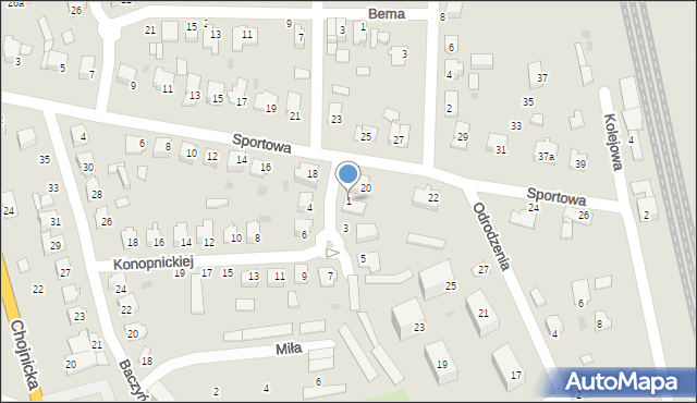 Sępólno Krajeńskie, Konopnickiej Marii, 1, mapa Sępólno Krajeńskie