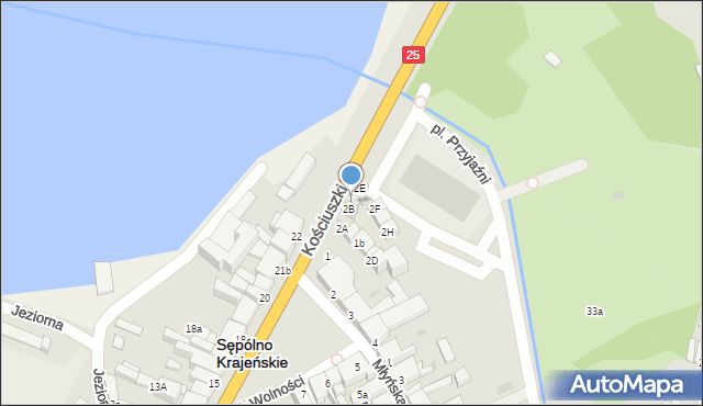 Sępólno Krajeńskie, Kościuszki Tadeusza, gen., 2C, mapa Sępólno Krajeńskie