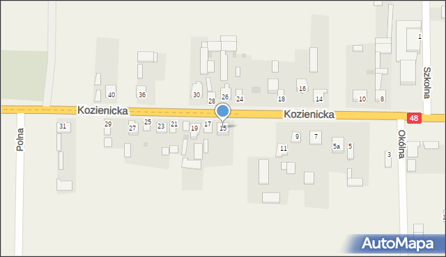 Sieciechów, Kozienicka, 15, mapa Sieciechów