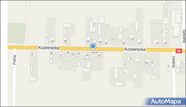Sieciechów, Kozienicka, 17, mapa Sieciechów