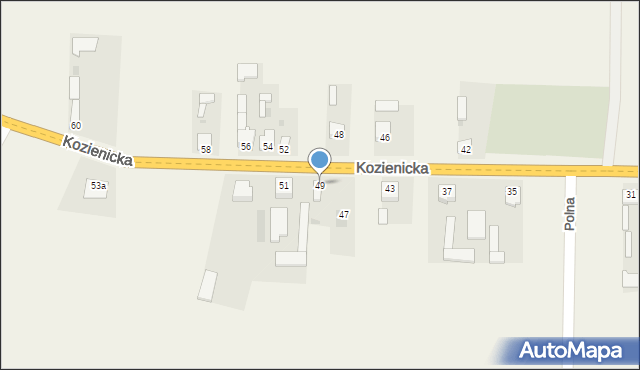 Sieciechów, Kozienicka, 49, mapa Sieciechów
