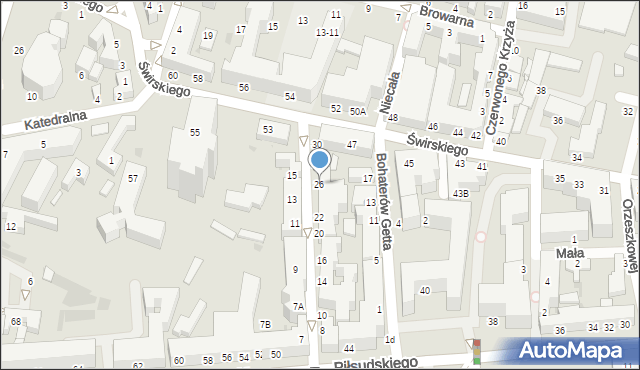 Siedlce, Kochanowskiego Jana, 26, mapa Siedlce