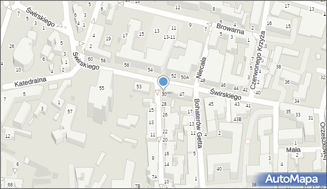 Siedlce, Kochanowskiego Jana, 30, mapa Siedlce