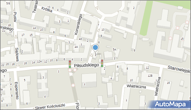 Siedlce, Kościuszki Tadeusza, gen., 2, mapa Siedlce