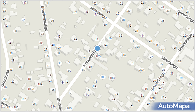 Siedlce, Konopnickiej Marii, 12A, mapa Siedlce