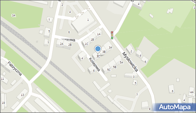 Siemianowice Śląskie, Kolejowa, 3C, mapa Siemianowice Śląskie