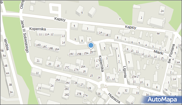 Siemianowice Śląskie, Kopernika Mikołaja, 15, mapa Siemianowice Śląskie