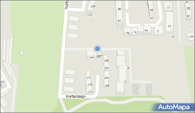 Siemianowice Śląskie, Korfantego Wojciecha, 14B, mapa Siemianowice Śląskie