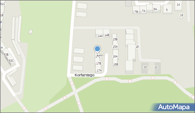 Siemianowice Śląskie, Korfantego Wojciecha, 17C, mapa Siemianowice Śląskie