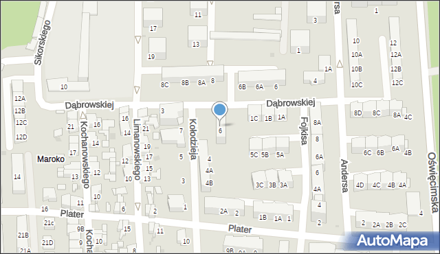 Siemianowice Śląskie, Kołodzieja Piotra, 6A, mapa Siemianowice Śląskie