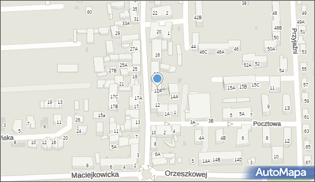 Siemianowice Śląskie, Kościelna, 12A, mapa Siemianowice Śląskie