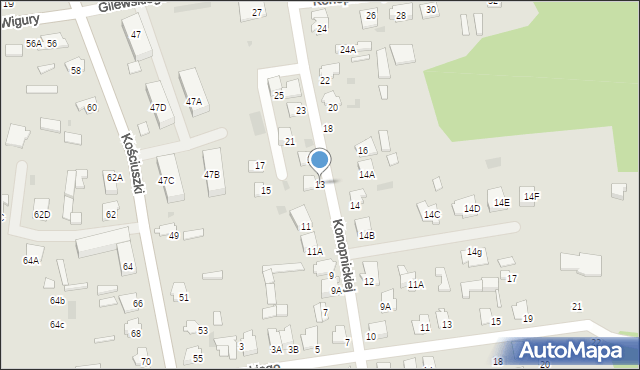 Siemiatycze, Konopnickiej Marii, 13, mapa Siemiatycze