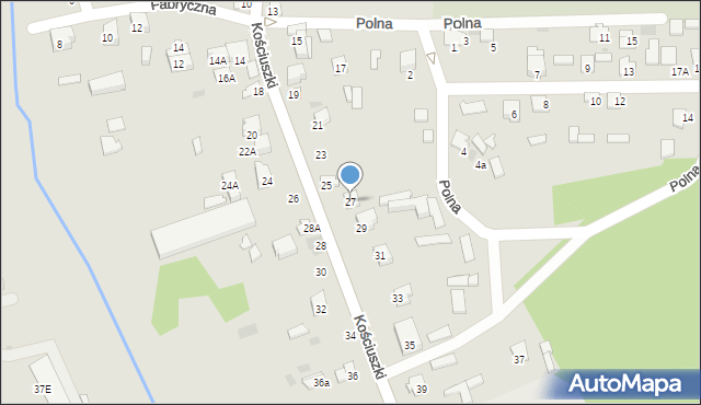 Siemiatycze, Kościuszki Tadeusza, gen., 27, mapa Siemiatycze