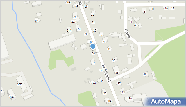 Siemiatycze, Kościuszki Tadeusza, gen., 30, mapa Siemiatycze