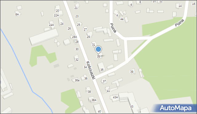Siemiatycze, Kościuszki Tadeusza, gen., 33, mapa Siemiatycze