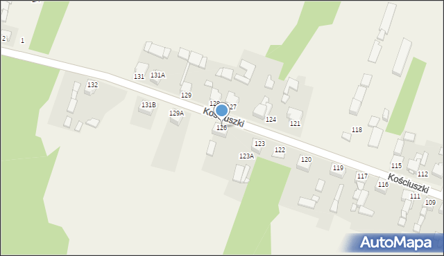 Siemonia, Kościuszki Tadeusza, gen., 126, mapa Siemonia