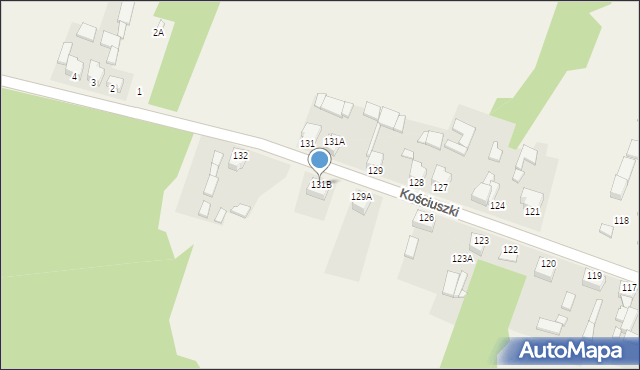 Siemonia, Kościuszki Tadeusza, gen., 131B, mapa Siemonia