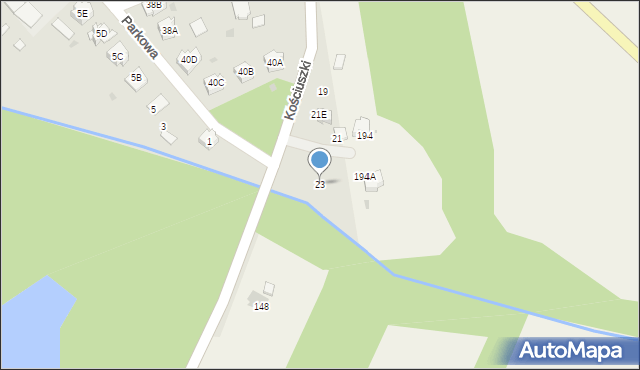 Sieniawa, Kościuszki Tadeusza, gen., 23, mapa Sieniawa