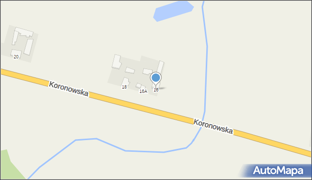 Sienno, Koronowska, 16, mapa Sienno