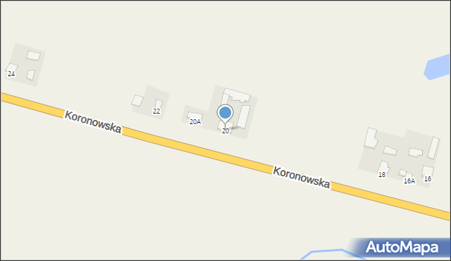 Sienno, Koronowska, 20, mapa Sienno