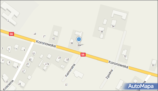 Sienno, Koronowska, 38A, mapa Sienno