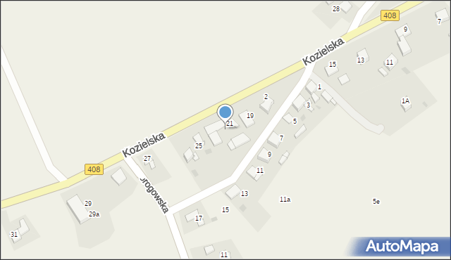 Sierakowice, Kozielska, 23, mapa Sierakowice