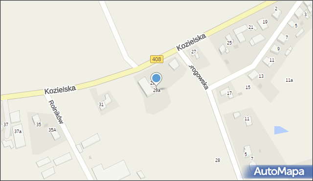 Sierakowice, Kozielska, 29a, mapa Sierakowice