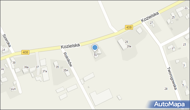 Sierakowice, Kozielska, 31, mapa Sierakowice