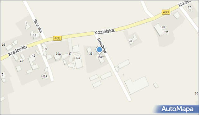 Sierakowice, Kozielska, 35A, mapa Sierakowice