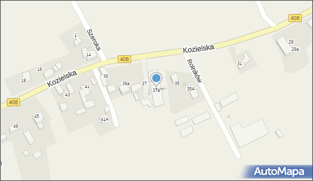 Sierakowice, Kozielska, 37a, mapa Sierakowice