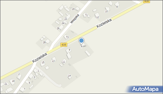 Sierakowice, Kozielska, 7, mapa Sierakowice